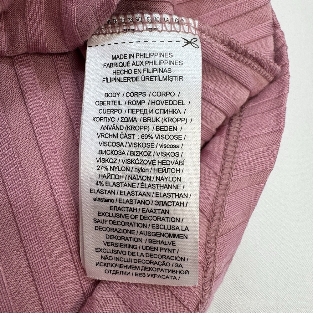 Lauren Ralph Lauren Rose Muave Ribbed Polo Blouse Preppy Office Womens Large NEW - Picture 9 of 13